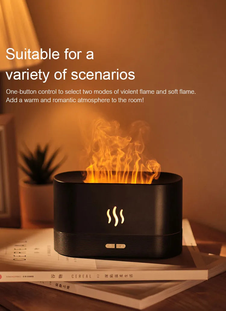 Humidifier flame