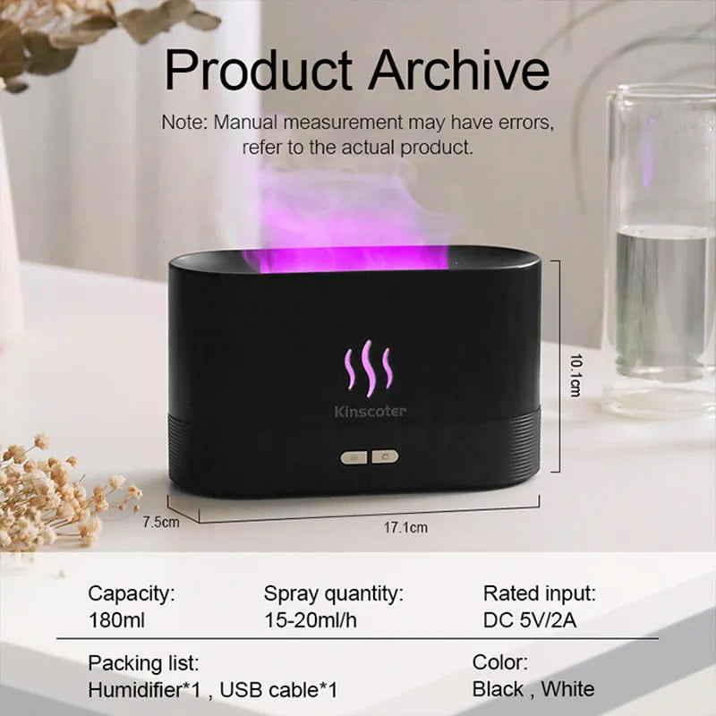 Humidifier flame